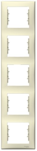 Рамка вертикальная Schneider Electric Sedna 5-м. бежевый картинка